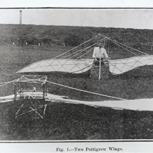 Mr E Wilson with Two Pettigrew Wing Type Ornithopters ?