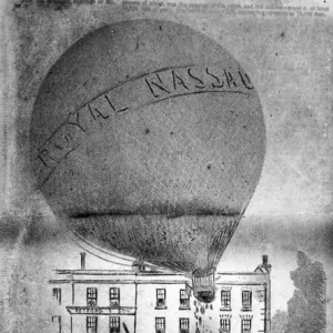 Mr Greens balloon flight from Vauxhall Gardens in 1849