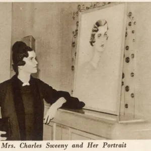 Mrs Charles Sweeny contemplating her portrait