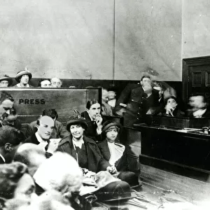 Mrs Dora Montefiore, suffragist, in court