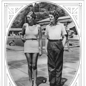 Mrs Richard Norton & Lady Brecknock at Monte Carlo beach