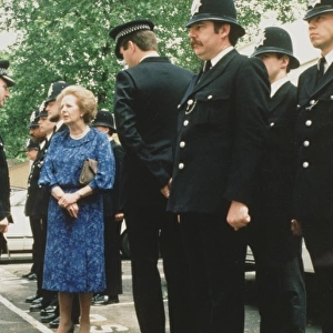 Mrs Thatcher visiting the Metropolitan Police