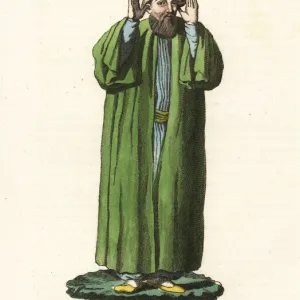 Muezzin performing the call to prayer or adhan