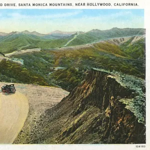 Mulholland Drive, Santa Monica mountains, USA