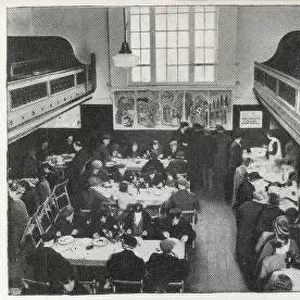 Mural decorations in the Vauxhall British Restaurant during the Second World War