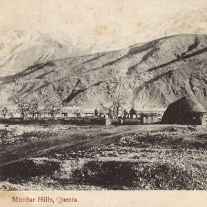 Murdar Hills and Barracks, Quetta, British India