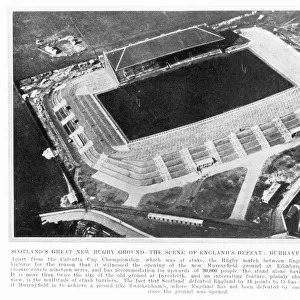 Murrayfield stadium from the air