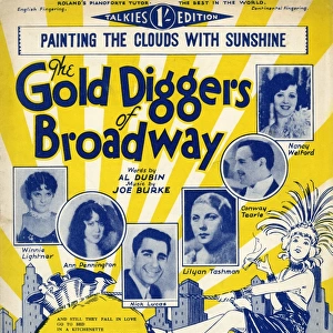 Music cover, The Gold Diggers of Broadway