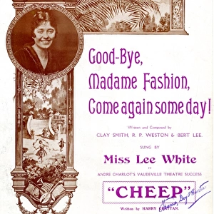 Music cover, Good-Bye, Madame Fashion