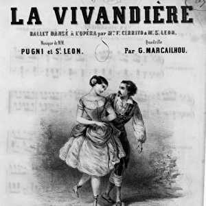 Music cover, La Vivandiere, ballet music