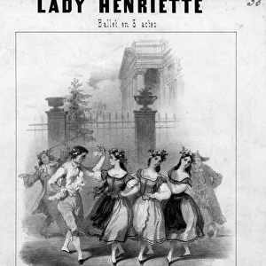 Music cover, Lady Henriette, ballet by Deldevez