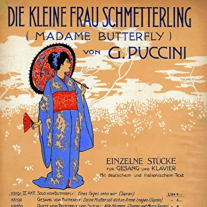 Music cover, Puccini, Madame Butterfly (German edition)