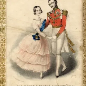 Kunstwerk zur Musik von Königin und Prinz Albrecht, die polkische Tänze Kunstwerk zur Musik von Königin und Prinz Albrecht, die polkische Tänze