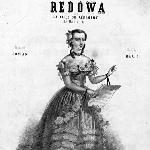 Music cover, Redowa, La Fille du Regiment