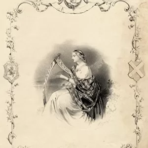 Music cover with Scottish harpist