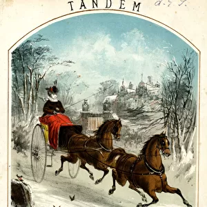 Music cover, Tandem Galop by Henry Farmer