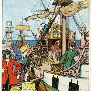 Mustard loaded aboard a Royal Navy ship - 18th century