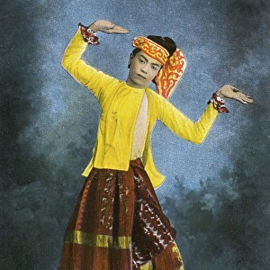 Myanmar - A Burmese dancer striking a pose