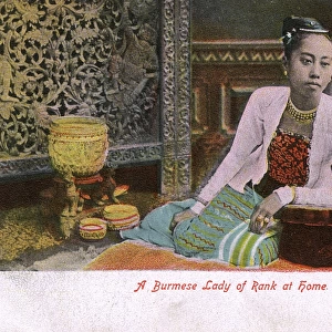 Myanmar - A Lady of rank at home