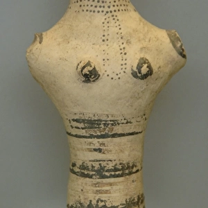 Mycenaean art. Greece. Female figure with ritual gesture