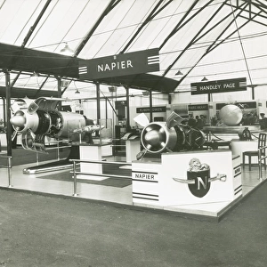 Naiad turboprop engine on display at the Napier stand