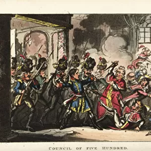 Napoleon Bonaparte leading the grenadiers