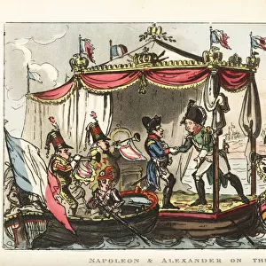 Napoleon Bonaparte meeting Tsar Alexander