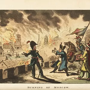 Napoleon Bonaparte watching the Fire of Moscow, 1812