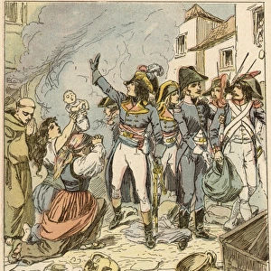 Napoleon halting the pillage of Rome