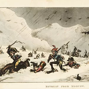 Napoleons Army snowed under on the Retreat