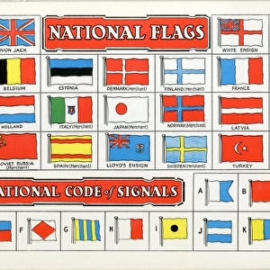 National Flags and international code of signals flags