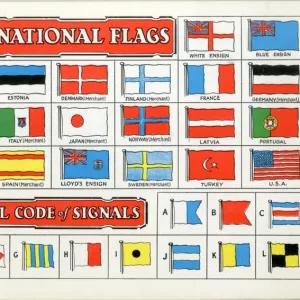 National Flags and international code of signals flags