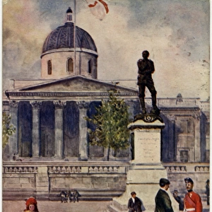 National Gallery, Trafalgar Square, London, Statue of Gordon