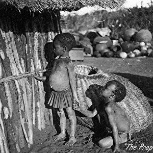 Two Native African Matabele children