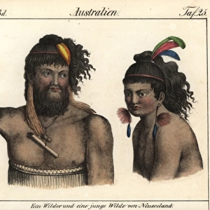 Native Maori men of New Zealand