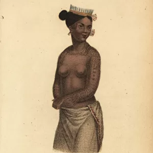 Native woman from the Saltikoff Islands, Marshall Islands