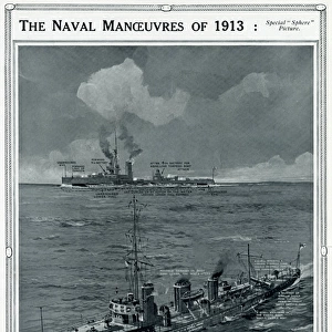 Naval manoeuvres of 1913 by G. H. Davis