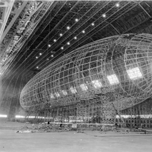 The US Navy airship ZRS-4 Akron during construction