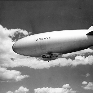 US Navy Goodyear K-Series airship in flight in 1943