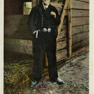 The Netherlands - Dutch Farmer outside his barn