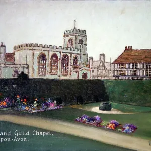 New Place garden and the Guild Chapel, Stratford New Place garden and the Guild Chapel, Stratford