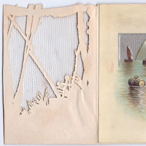 New Year greetings card with sailing boats