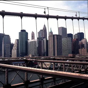 New York from the Brooklyn Bridge, USA New York from the Brooklyn Bridge, USA