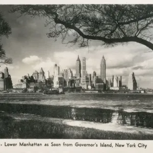New York City, USA - Lower Manhattan from Grosvenor Island New York City, USA - Lower Manhattan from Grosvenor Island