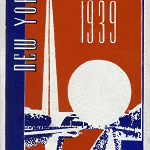 New York Worlds Fair - Trylon and Perisphere - Promo card