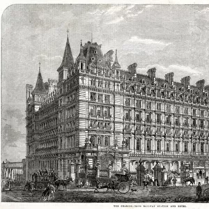 Newly opened Charing Cross Station, London 1864