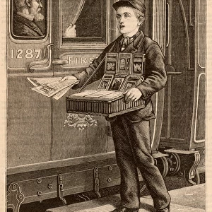 Newsboy at Station