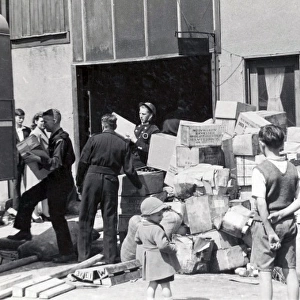 NFS (London Region) Salvage Corps at work, WW2
