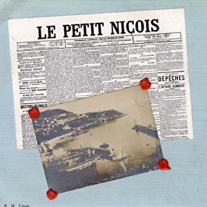 Nice, France - Le Petit Nicois Newspaper and inset view