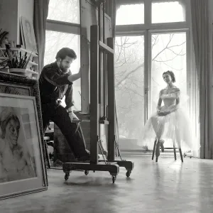 Nicholas Egon Print: Studio Portrait of a Ballet Dancer, circa 1952 Nicholas Egon Print: Studio Portrait of a Ballet Dancer, circa 1952